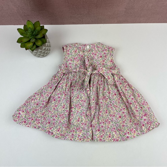Edgehill Collection Pink Green Yellow Floral Dress Girl Size 3 Months - Picture 6 of 8